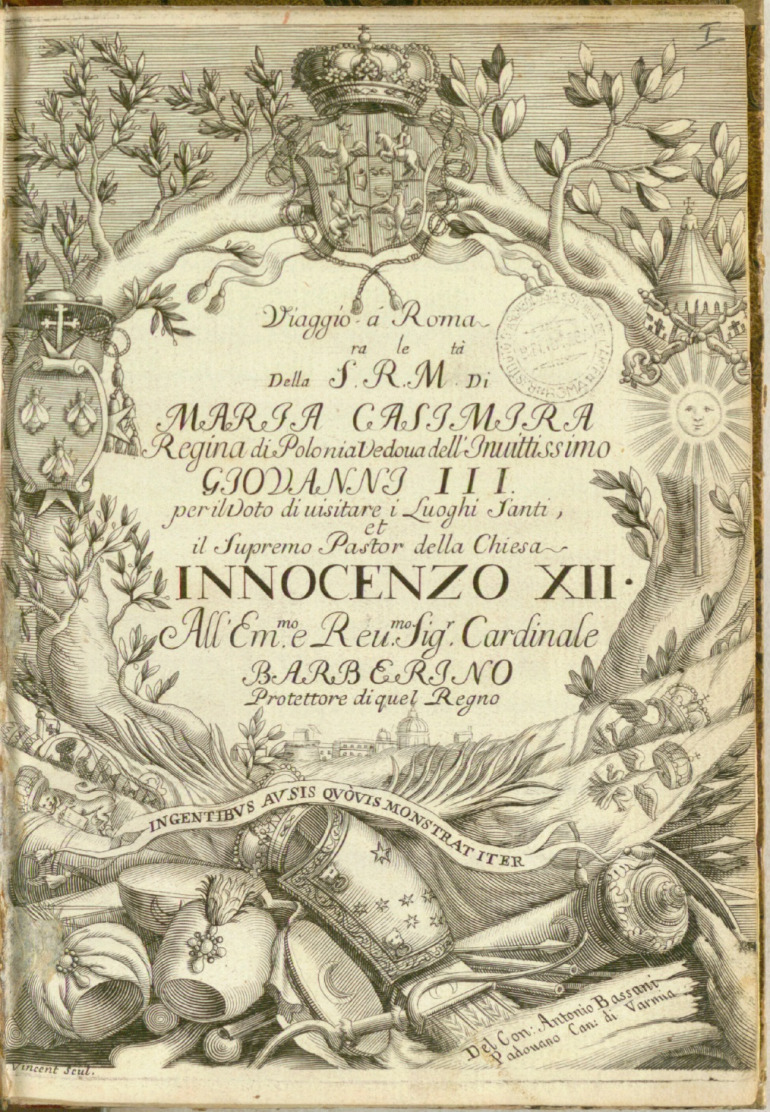 Karta drukowana z księgi rzymskiej. Zdjęcie ze zbiorów i dzięki uprzejmości Biblioteca di Archeologia e Storia dell'Arte, Rzym.